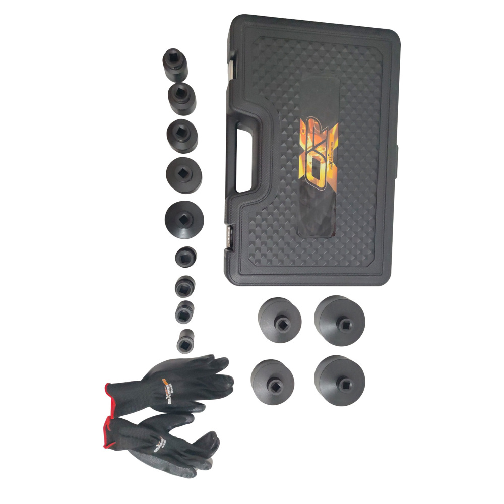 13PC Special Socket Set For Grooved Nuts Internal Teeth 18-80mm 1/2DR Lock Nuts