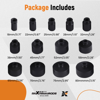 13PC Special Socket Set For Grooved Nuts Internal Teeth 18-80mm 1/2DR Lock Nuts