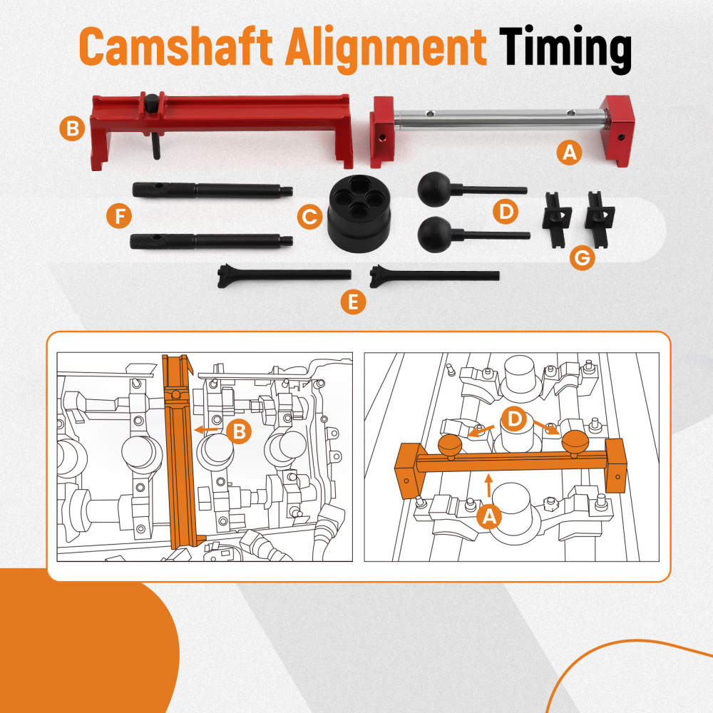9 Pcs Camshaft Alignment Timing Tool Kit for E46 M3 E35 Z3 E85 E86 Z4 119130