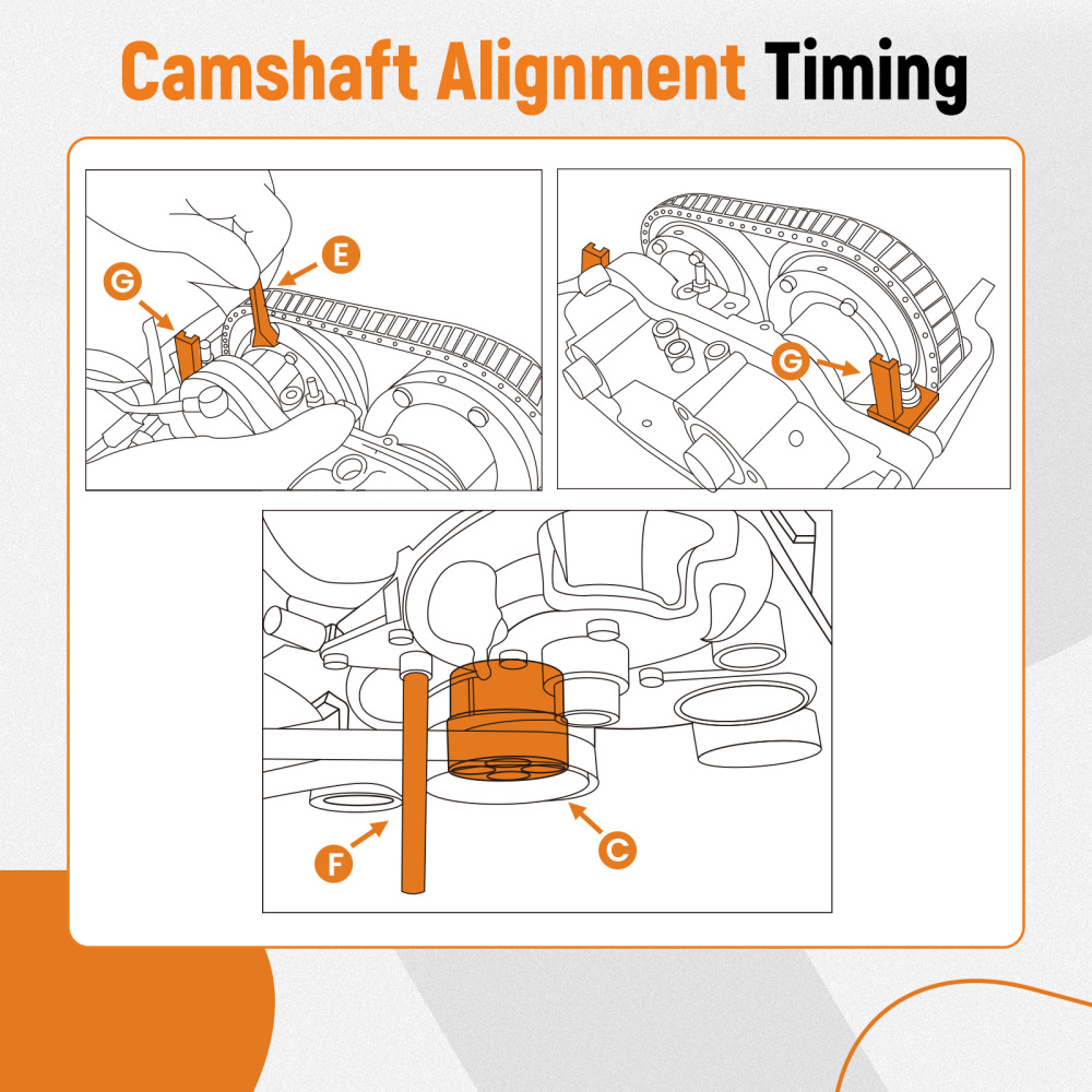 9 Pcs Camshaft Alignment Timing Tool Kit for E46 M3 E35 Z3 E85 E86 Z4 119130
