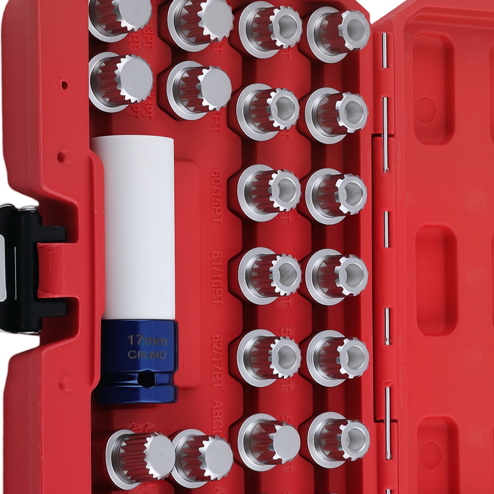 Locking Wheel Bolt Nut Removal Kit Security Key Tool compatible para Vw Audi Seat Skoda
