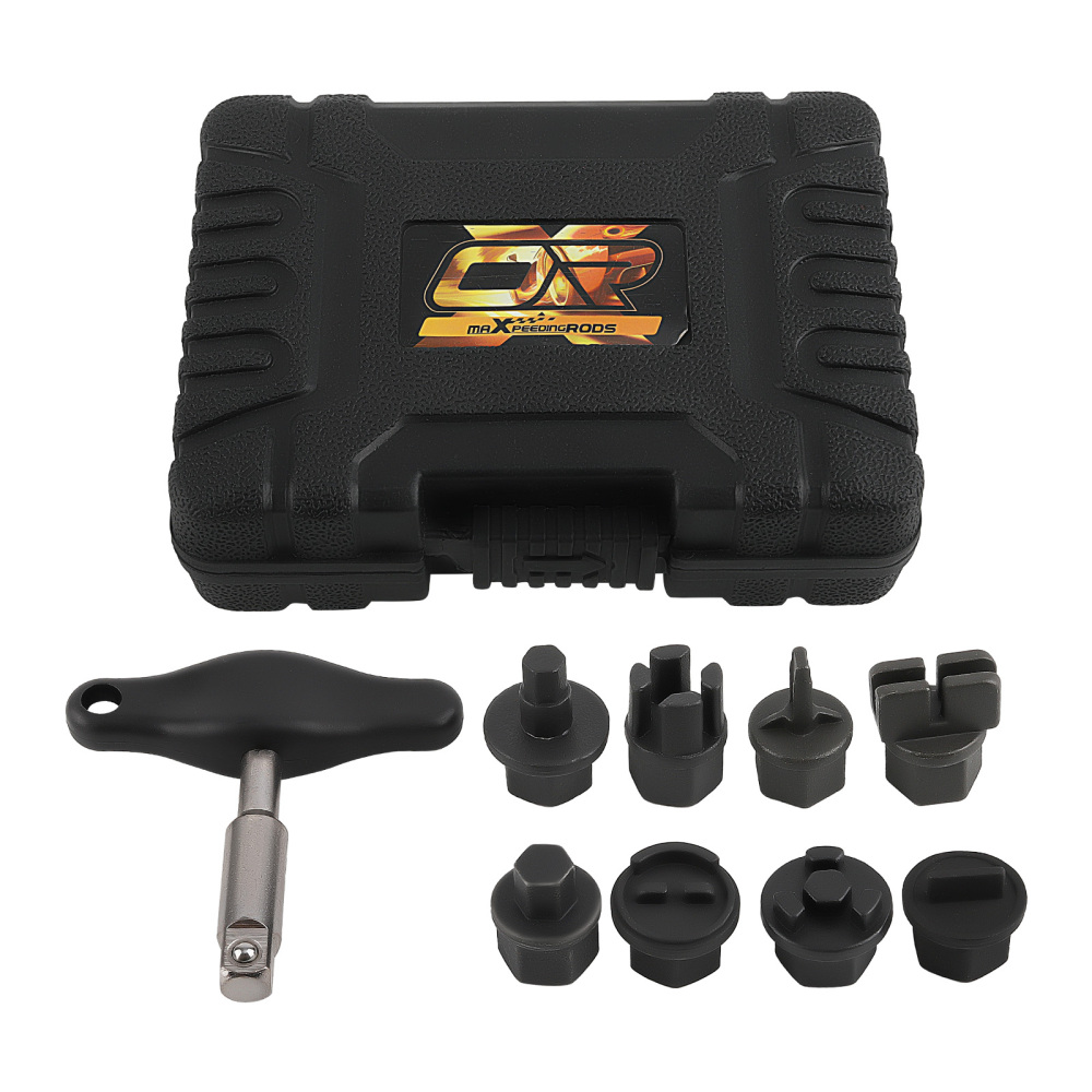 9pcs Oil Drain Plug Wrench Drain Plug Removal Kit compatible for Audi VW Ford