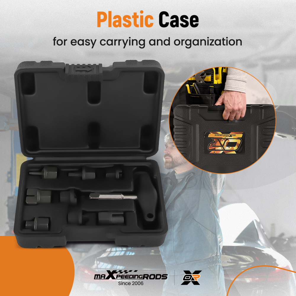 9pcs Oil Drain Plug Wrench Drain Plug Removal Kit compatible for Audi VW Ford