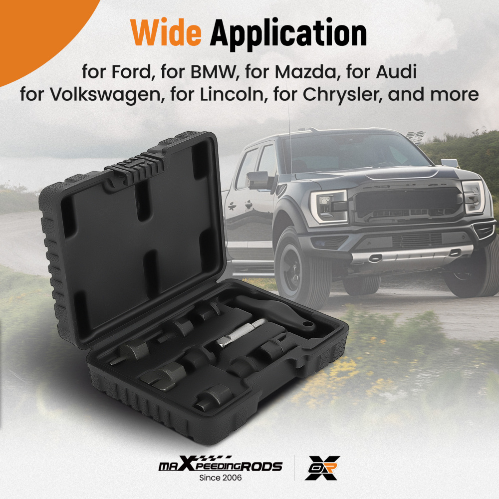 9pcs Oil Drain Plug Wrench Drain Plug Removal Kit compatible for Audi VW Ford