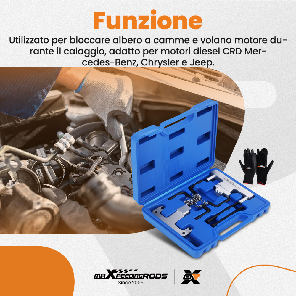 Kit Bloccaggio Albero compatibile per Mercedes CLK E S SL 1.8-6.0L 601589024000 8933