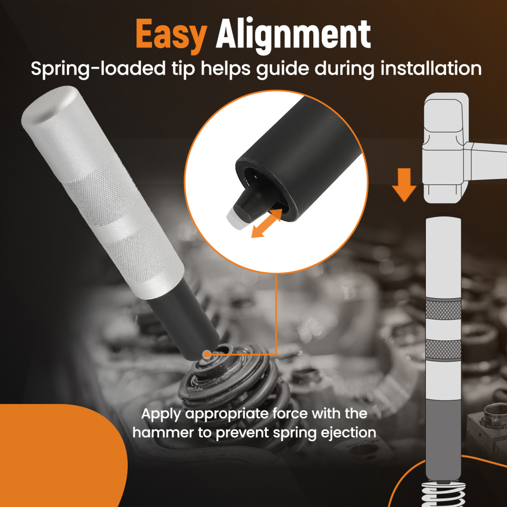 Valve Keeper Remover Installer Kit 4.5-7mm compatible for Toyota 4 Cylinder compatible for Chrysler