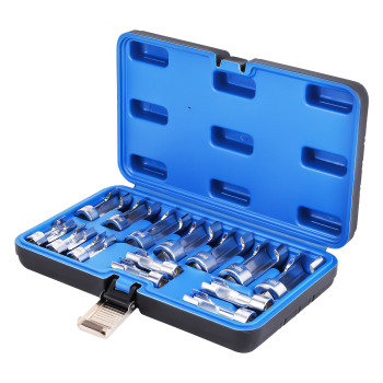 3/8 1/2 Drive Diesel Injector Fuel Line Socket Wrench Set Metric 8-22mm Flare