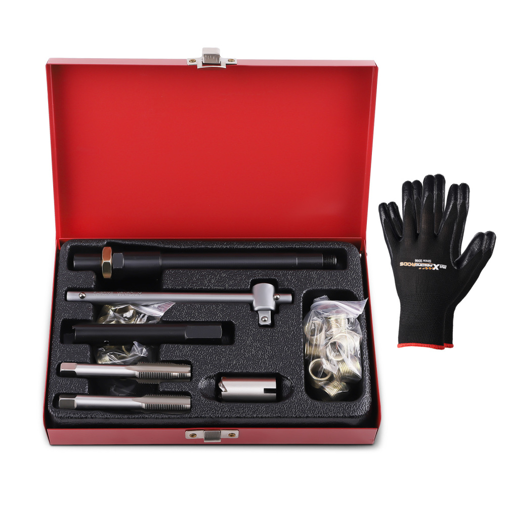 26x Spark Plug Thread Repair Kit Rethreading Tool Kit for Car/Truck/Lawn Mower