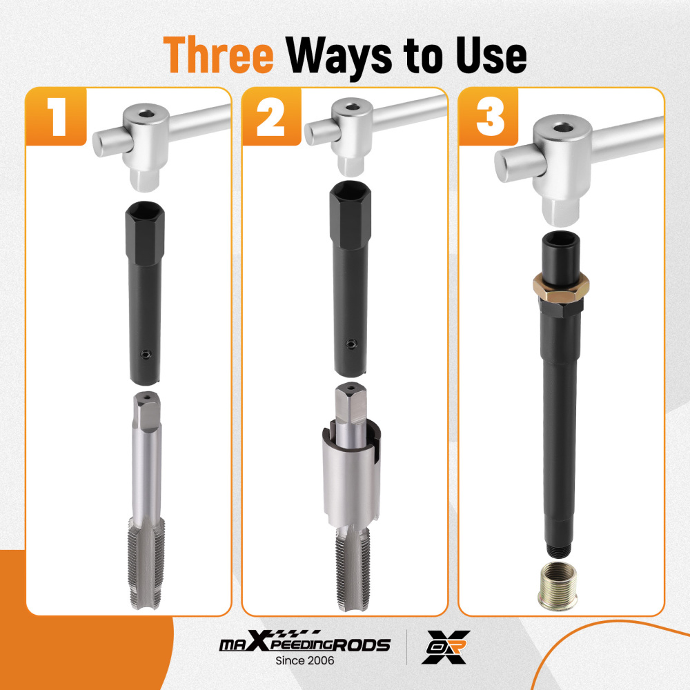 26x Spark Plug Thread Repair Kit Rethreading Tool Kit for Car/Truck/Lawn Mower