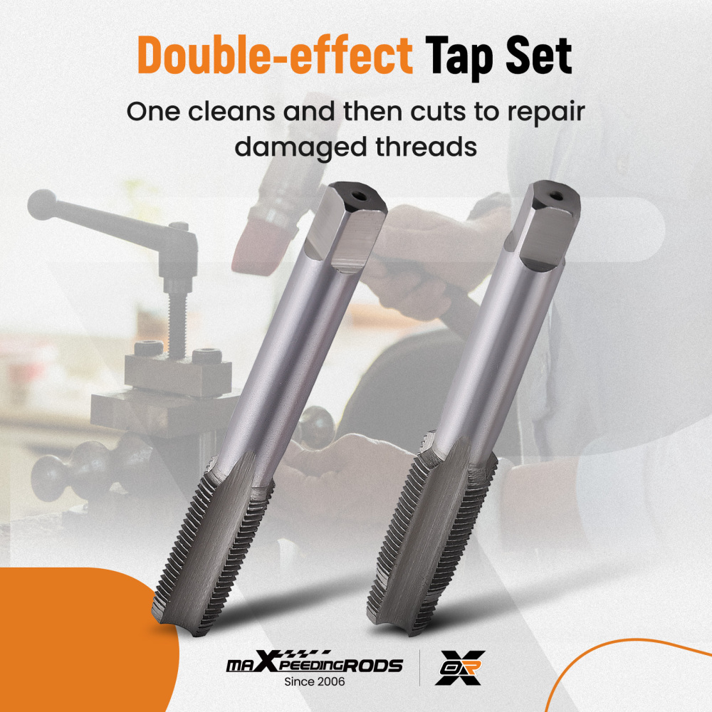 26x Spark Plug Thread Repair Kit Rethreading Tool Kit for Car/Truck/Lawn Mower