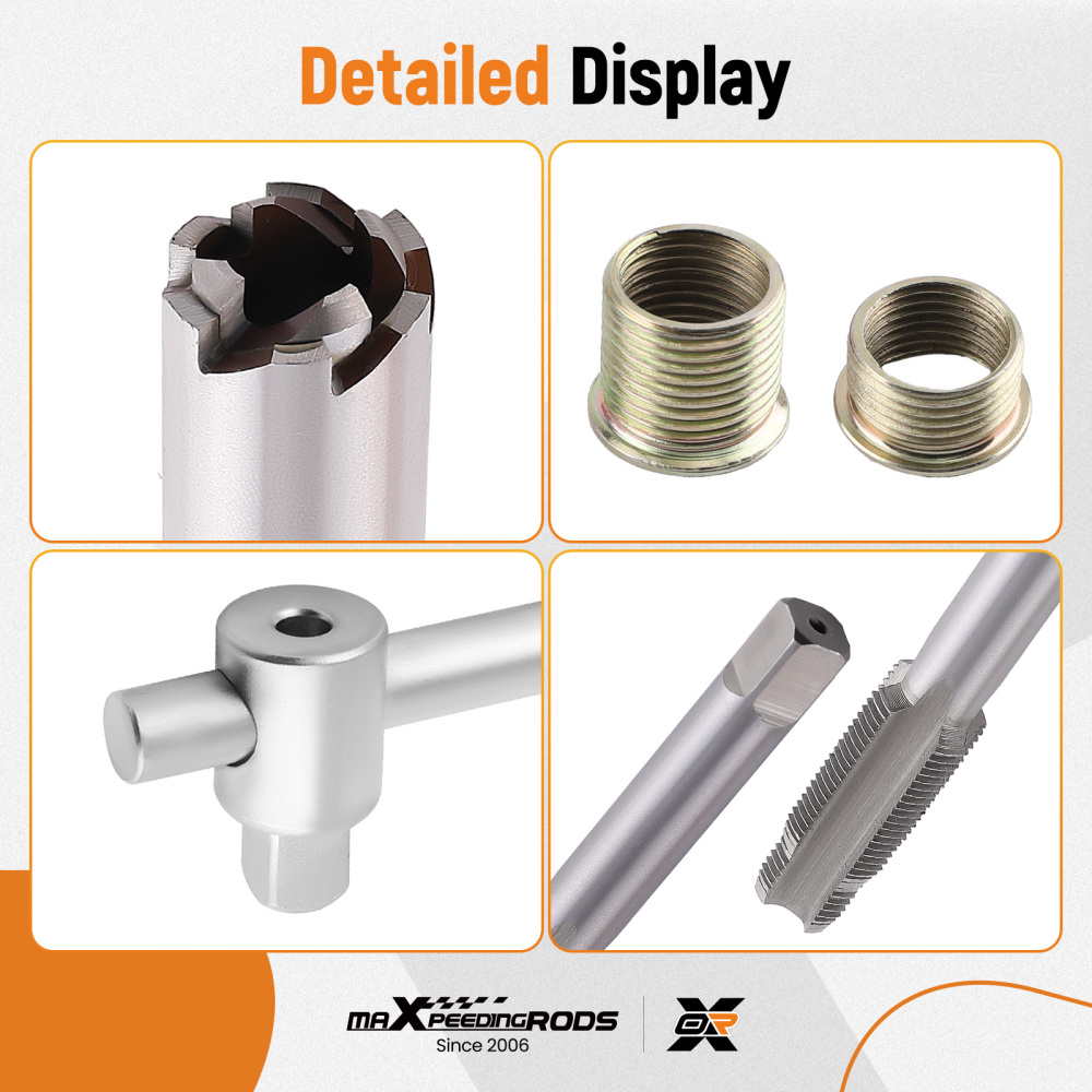 26x Spark Plug Thread Repair Kit Rethreading Tool Kit for Car/Truck/Lawn Mower