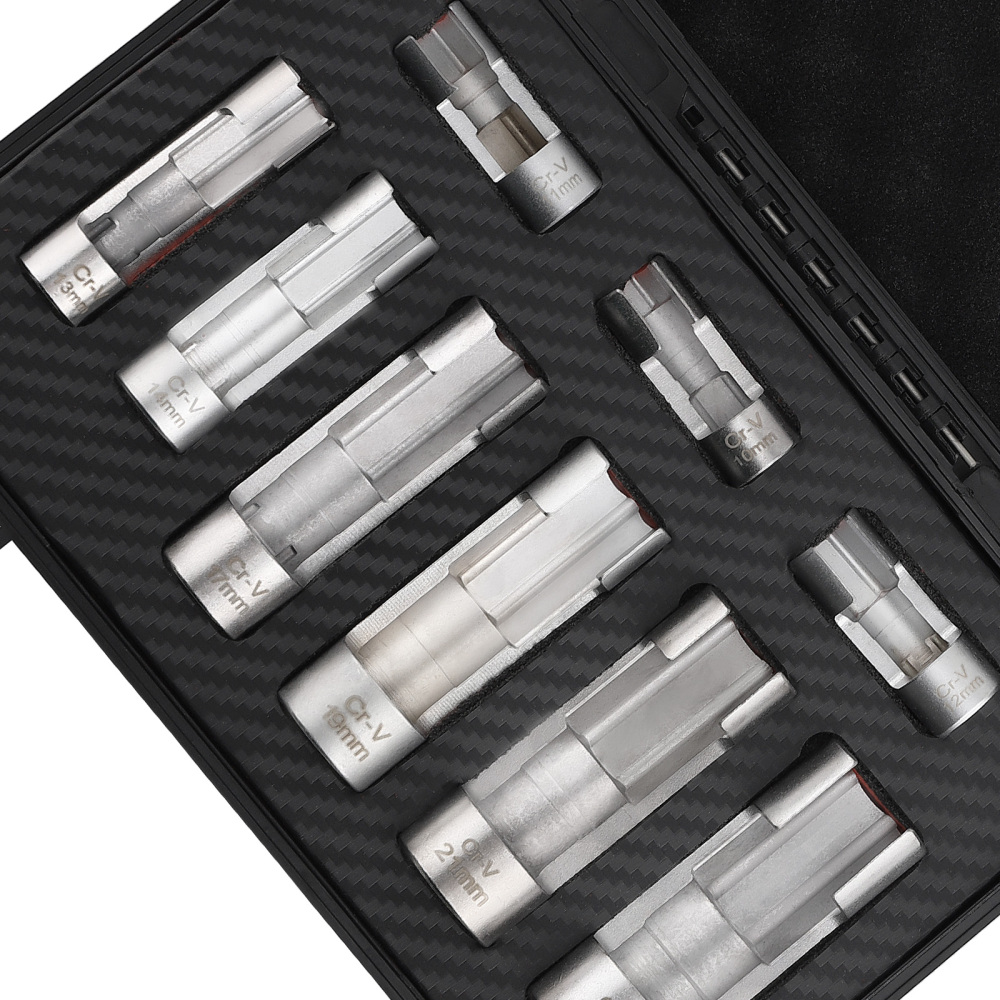 9PCS Strut Nut Socket Diesel Injector Fuel Line Socket Wrench Set 10-22mm