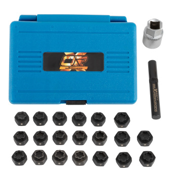 22 Pack Locking Lug Nut Removal Key Wheel Lock Removal Toolfor compatible for BMW Universal