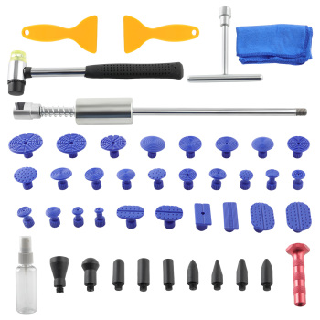 Dent Repair Tool With Slide Rubber Hammer T Bar Dent Puller Blue Puller Tabs