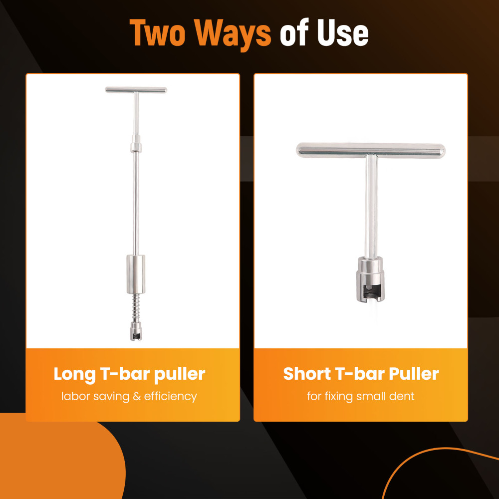 Dent Repair Tool With Slide Rubber Hammer T Bar Dent Puller Blue Puller Tabs