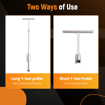 Dent Repair Tool With Slide Rubber Hammer T Bar Dent Puller Blue Puller Tabs