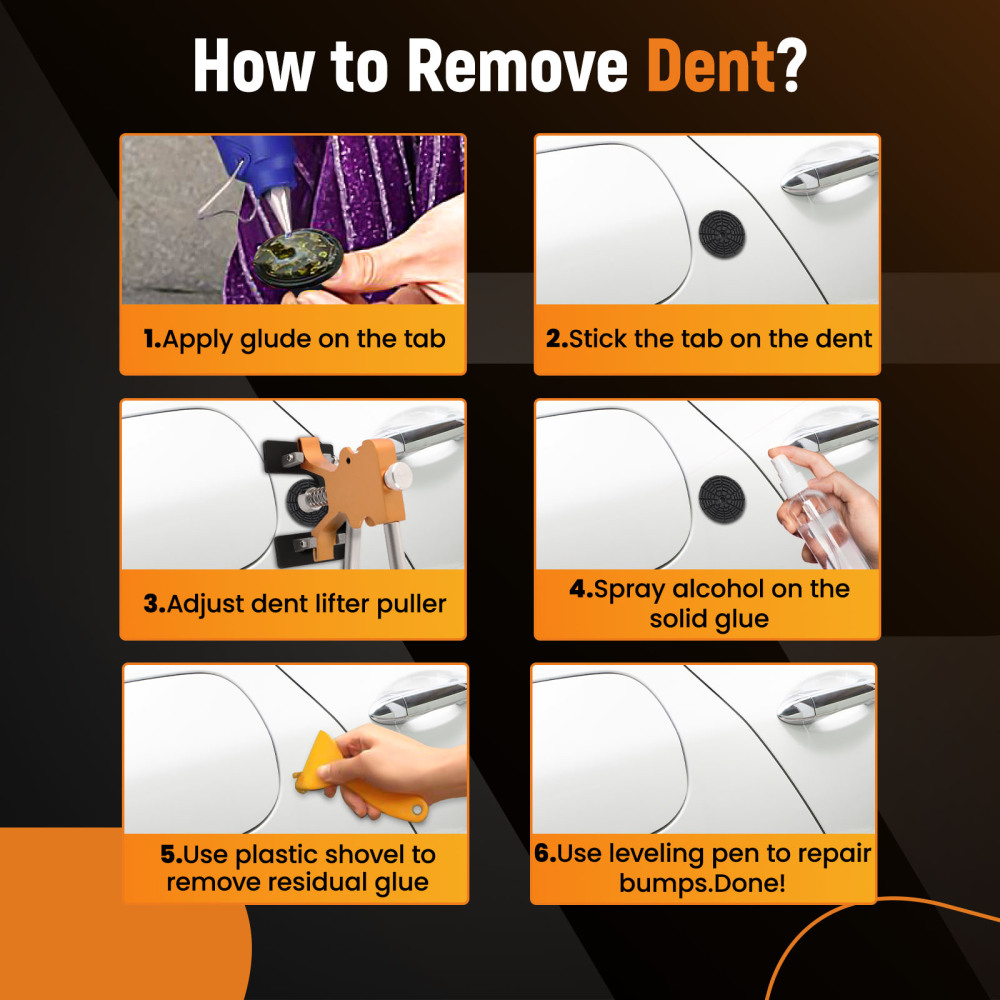 Auto Body Dent Repair Kit Car Dent Puller with Golden Dent Puller for Auto Body