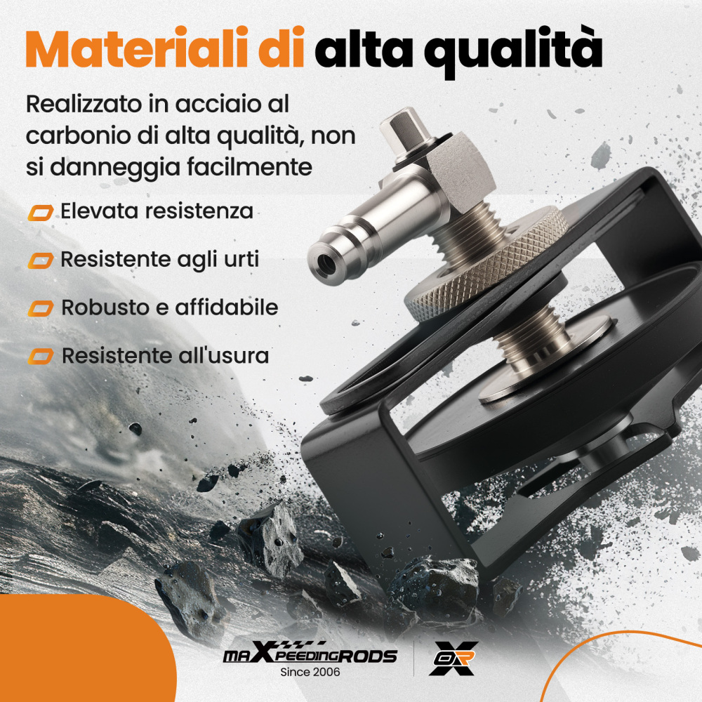 Adattatore 28-70mm Spurgo Freni Universale Acciaio Angolato 3,5 bar 90°