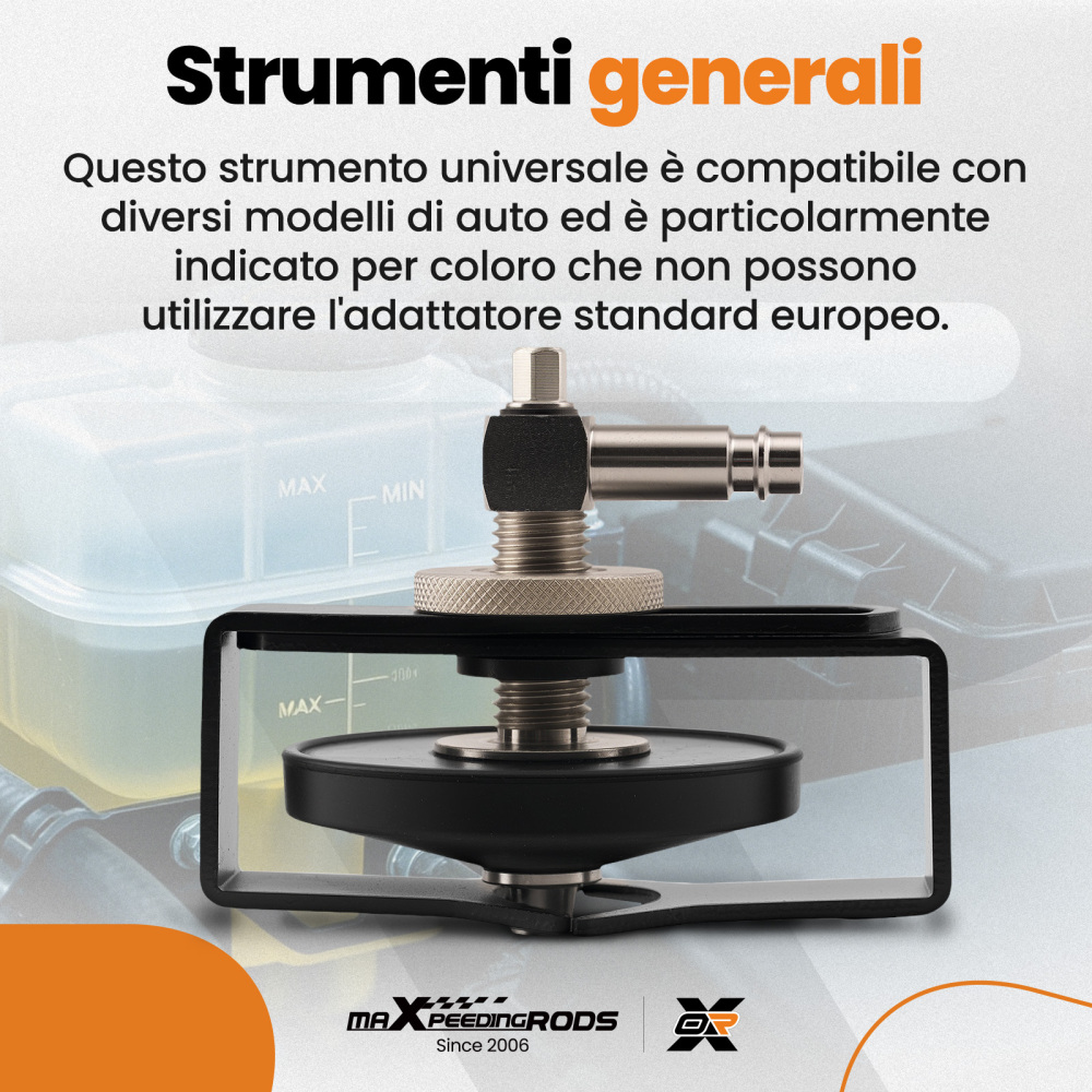 Adattatore 28-70mm Spurgo Freni Universale Acciaio Angolato 3,5 bar 90°