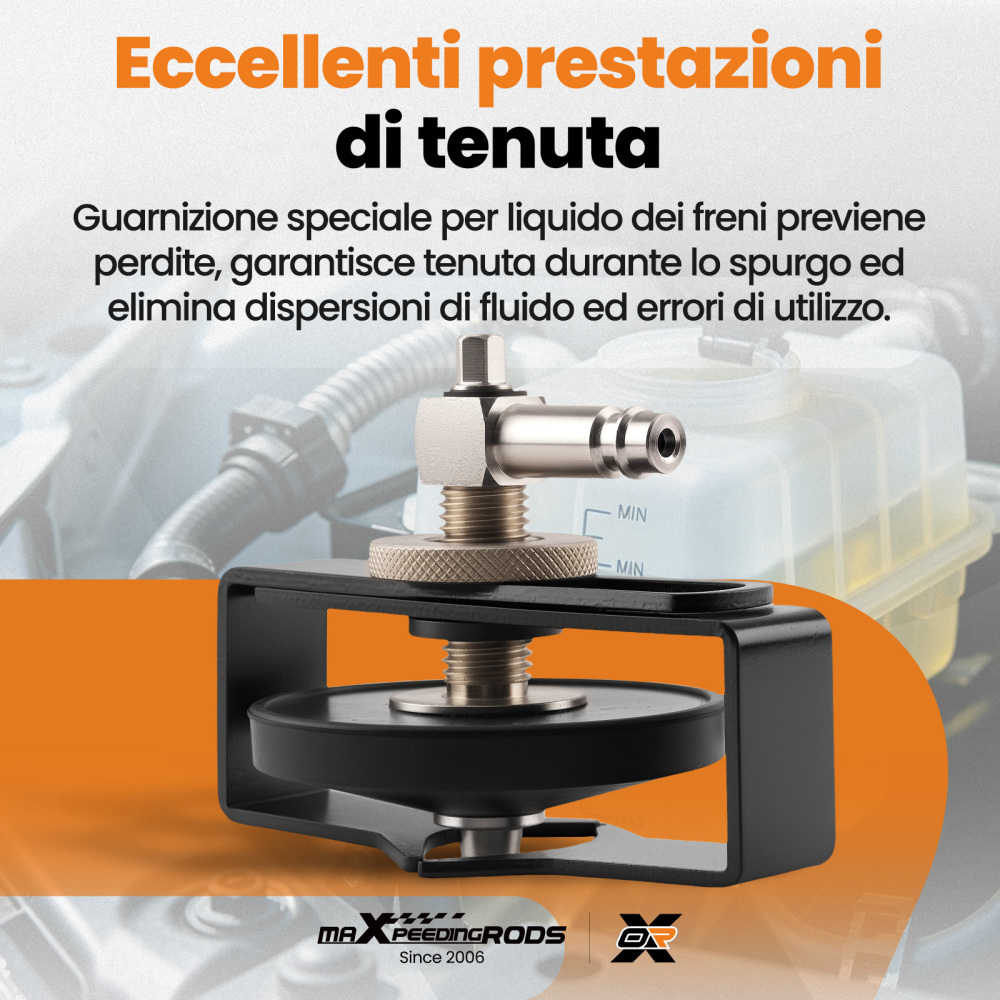 Adattatore 28-70mm Spurgo Freni Universale Acciaio Angolato 3,5 bar 90°