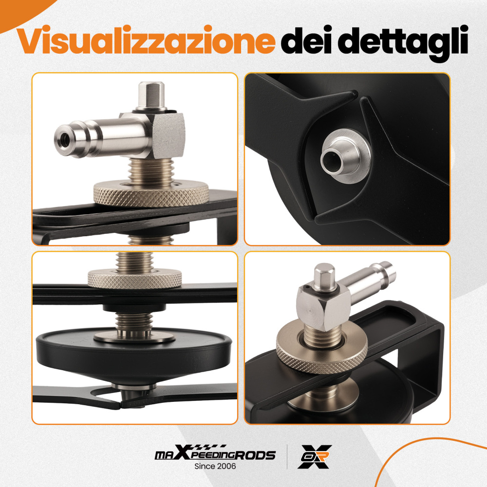 Adattatore 28-70mm Spurgo Freni Universale Acciaio Angolato 3,5 bar 90°