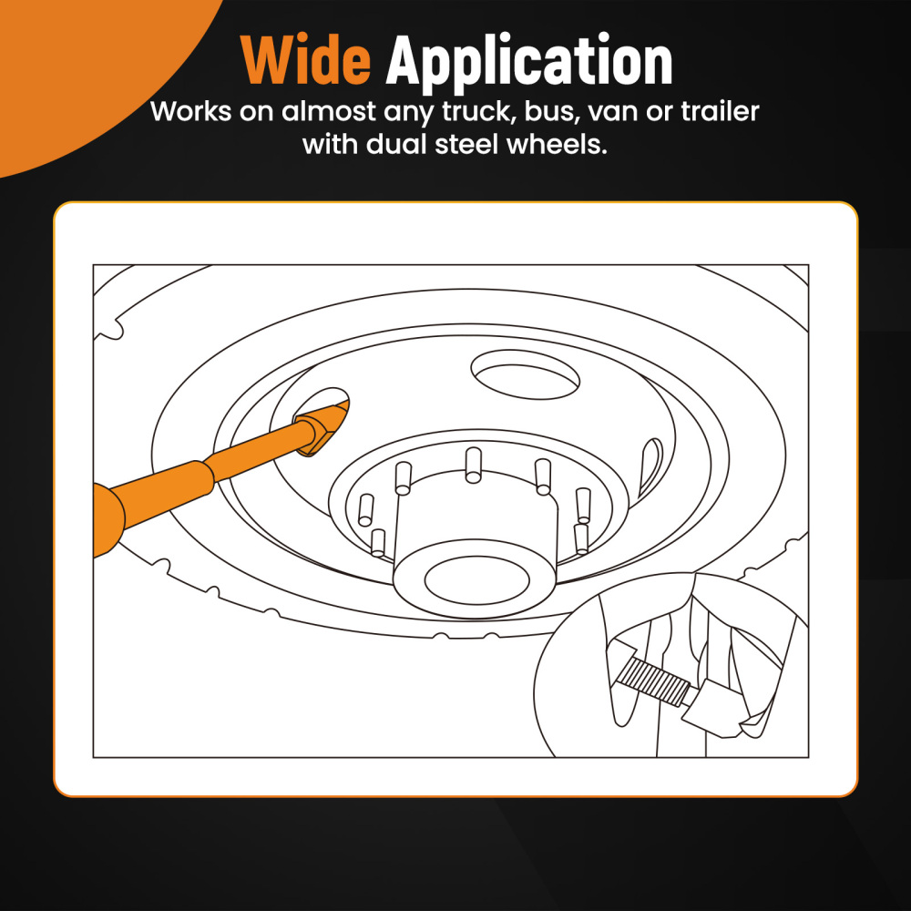 4pcs Dual Wheel Separator One-Piece Pusher Wheel Hub Removal Tool Kit Steel