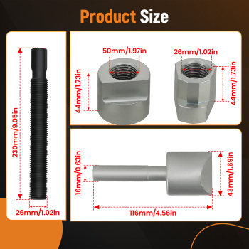 4pcs Dual Wheel Separator One-Piece Pusher Wheel Hub Removal Tool Kit Steel