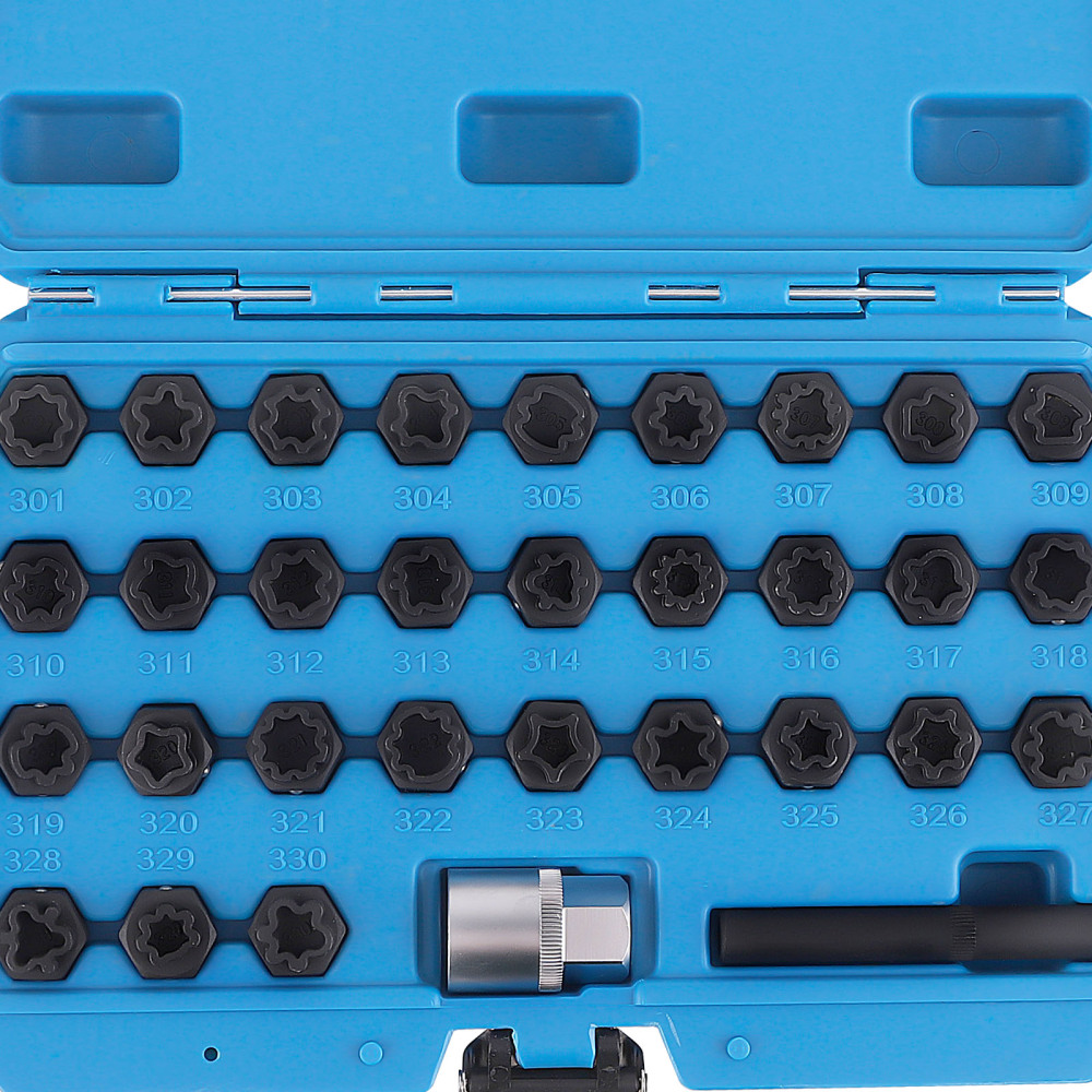 Anti-theft Wheel Lock Lug Nut Key Socket Set Remover Tool Kit compatible for Mercedes-Benz
