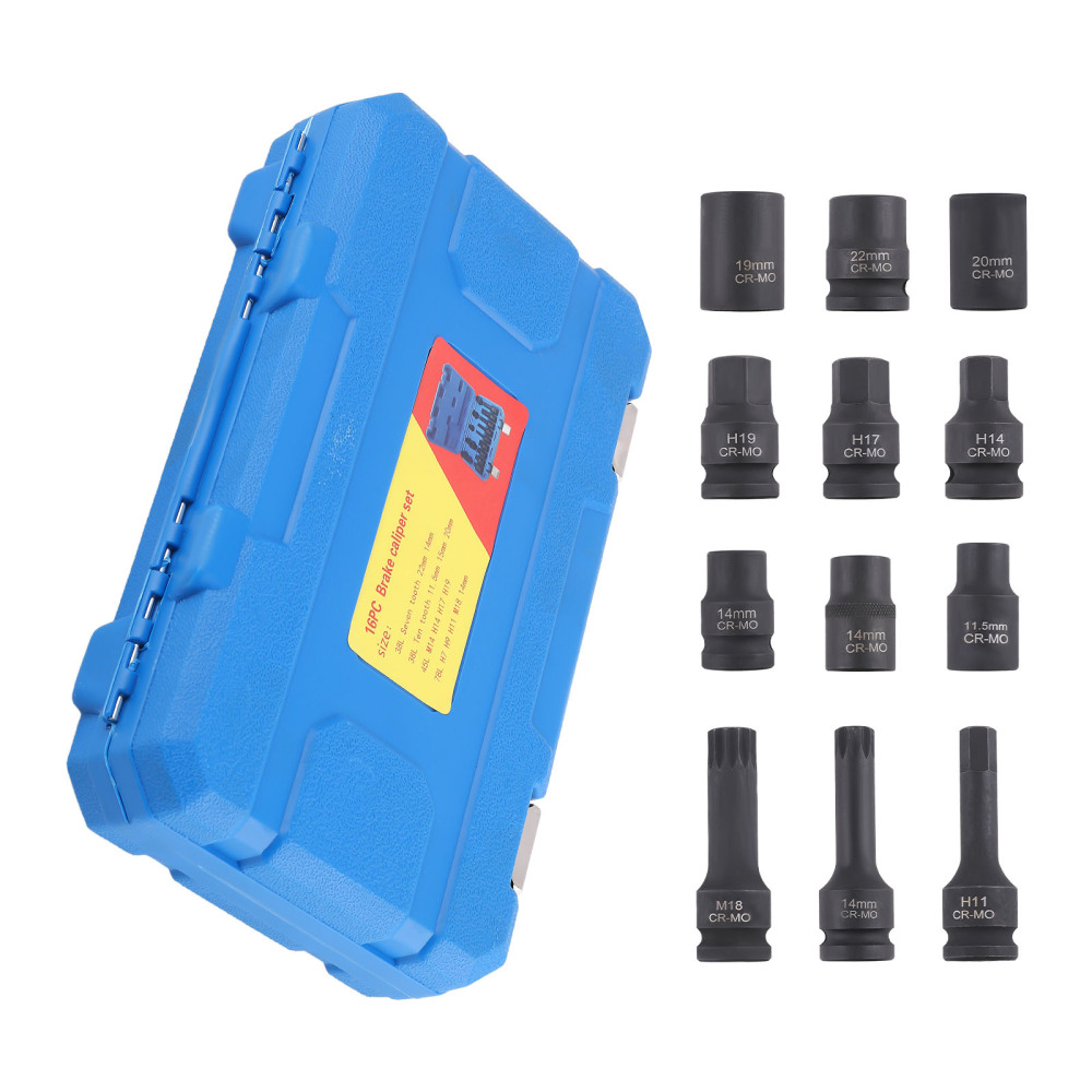 Brake Caliper Socket Kit compatible for Porsche H7 H9 H11 7pt 10pt 11.5mm 15mm 20mm