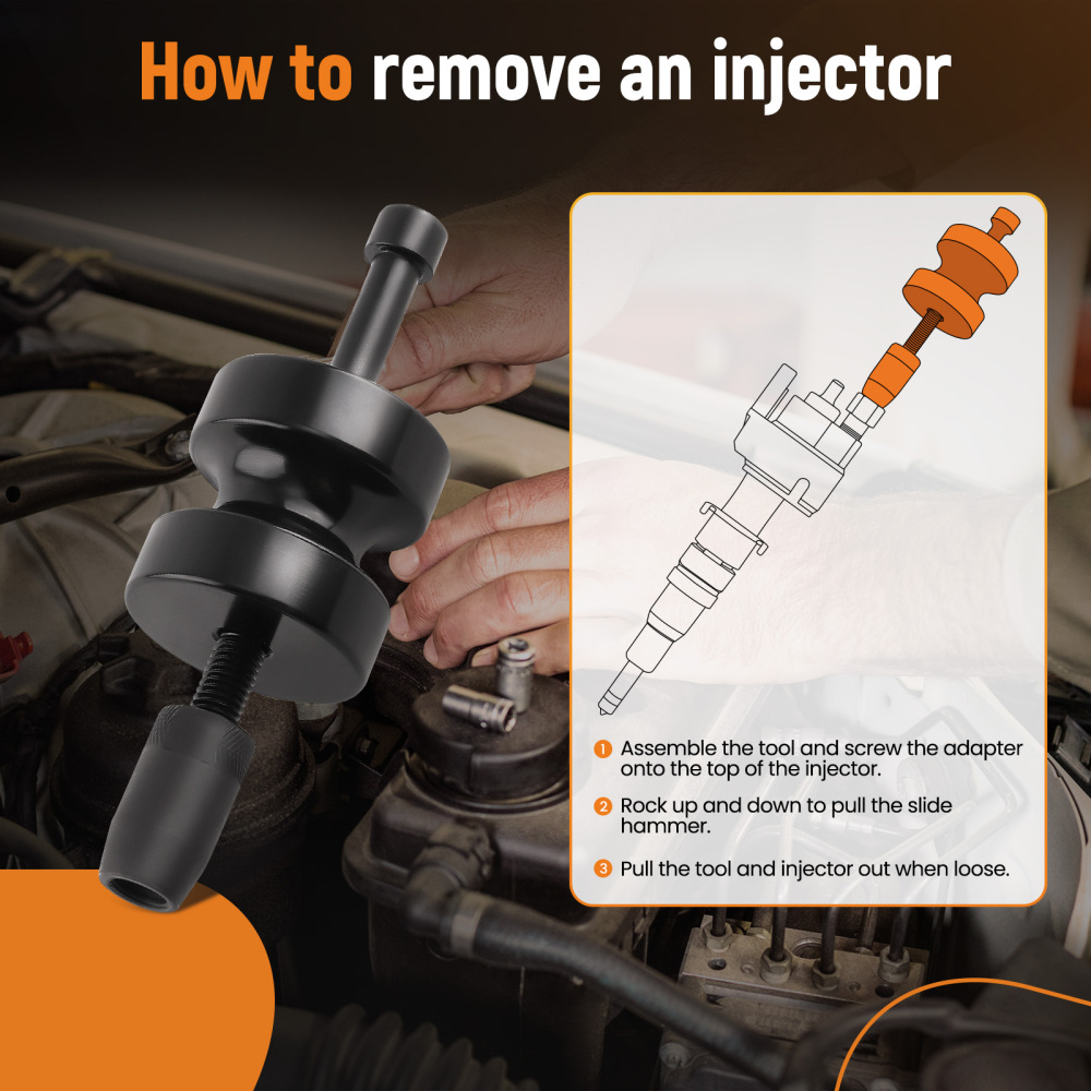 Injector Puller and Seal Installer Tools compatible for BMW N14 N18 N54 N63 diesel engines