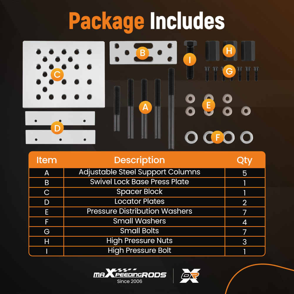Universal Press Support Block Workshop Press Wheel Bearing Removal 30 Ton