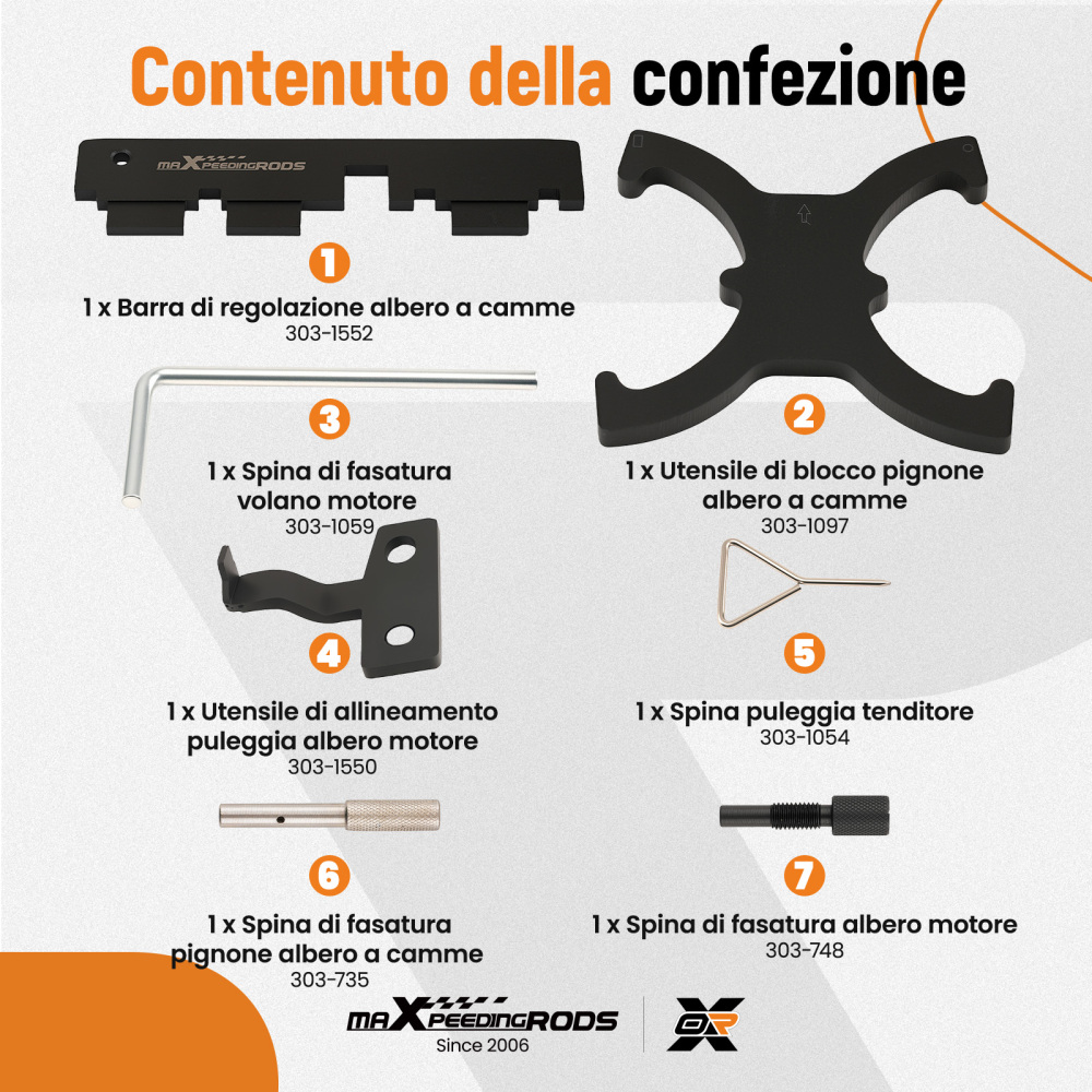 Attrezzi Cinghia Distribuzione compatibile per Ford 1.6 EcoBoost C-MAX S-MAX Tourneo