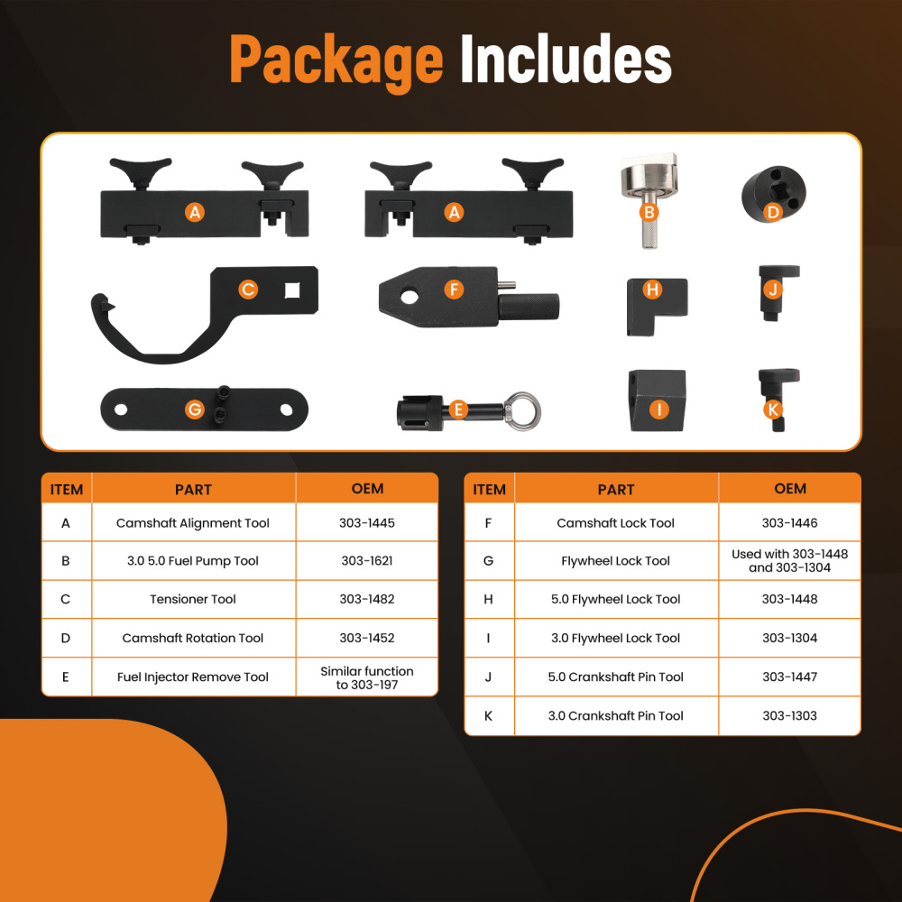 Timing Camshaft Alignment Tool compatible for Jaguar Land Rover Range Rover Sport 3.0 5.0L