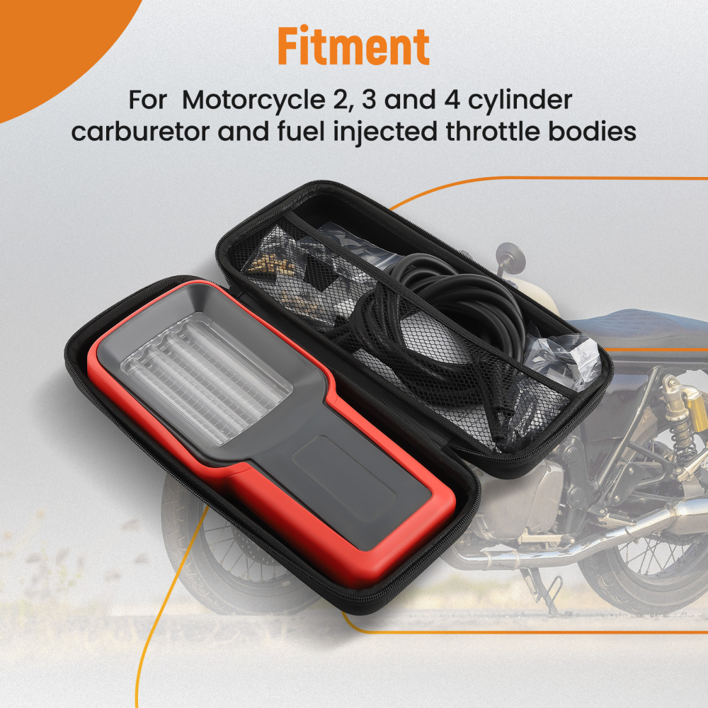 Universal 4-Cylinder Carburetor Synchronizer for Motorcycle Carb Balancer Gauge