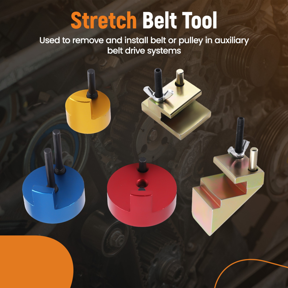 Auxiliary Stretch Belt Removal Installation Tool Set compatible for Mazda Ford BMW