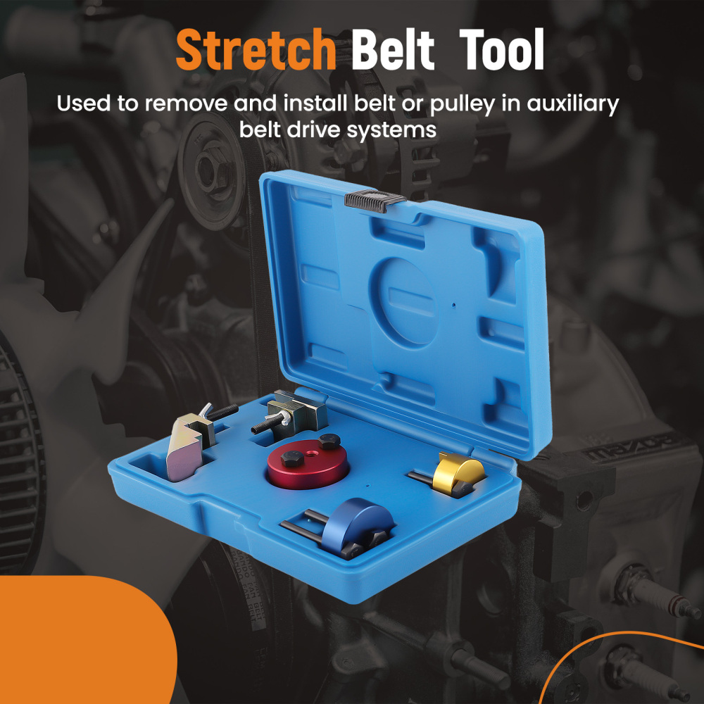 Auxiliary Stretch Belt Removal Installation Tool Set compatible for Mazda Ford BMW