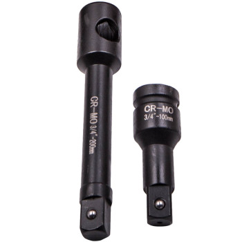 21PCS 3/4 inch 19-50mm Drive Deep Impact Socket Set Garage Repair Ratchets