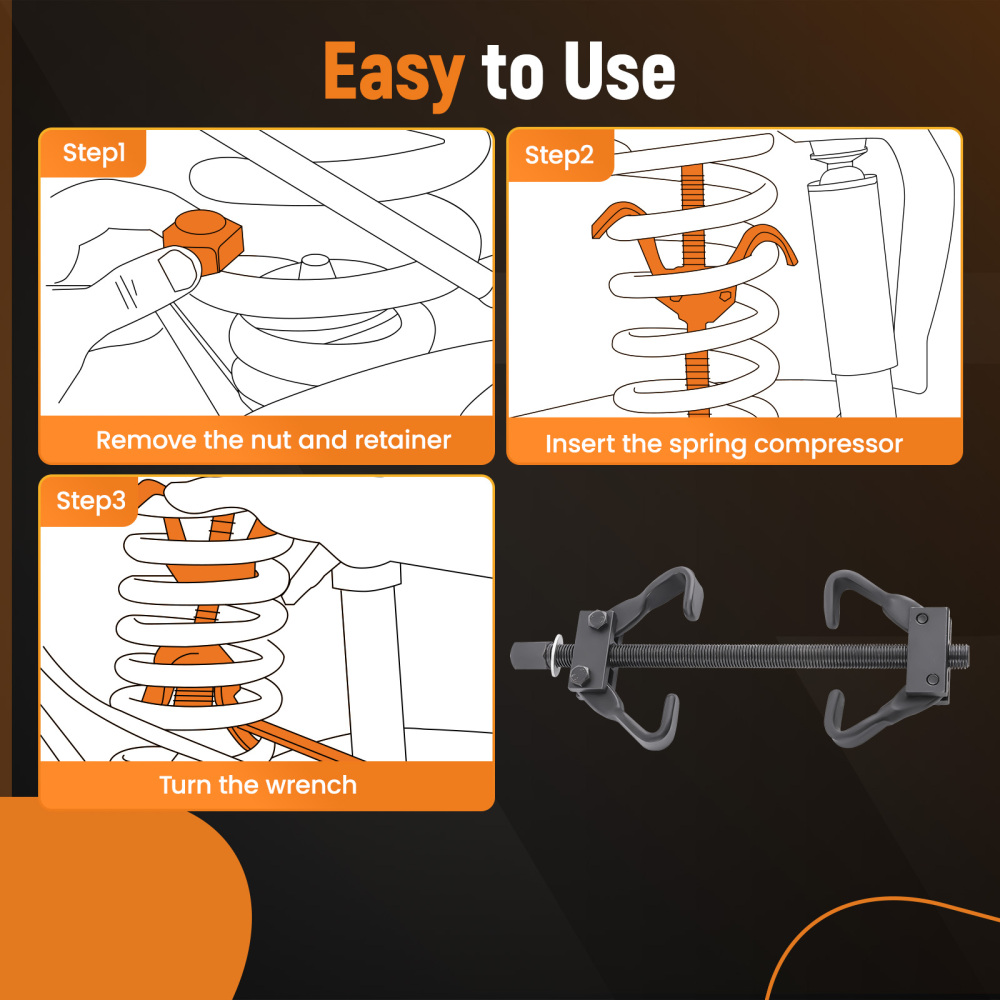 Internal Center Coil Strut Spring Compressor Remover Installer Suspension Tool