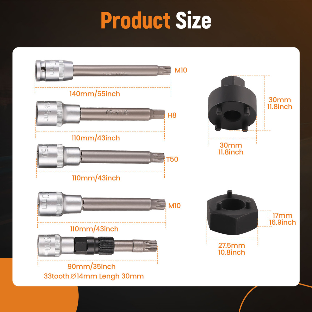 Alternator Pulley Remove Install Tool Kit Freewheel Pulley Remover Universal