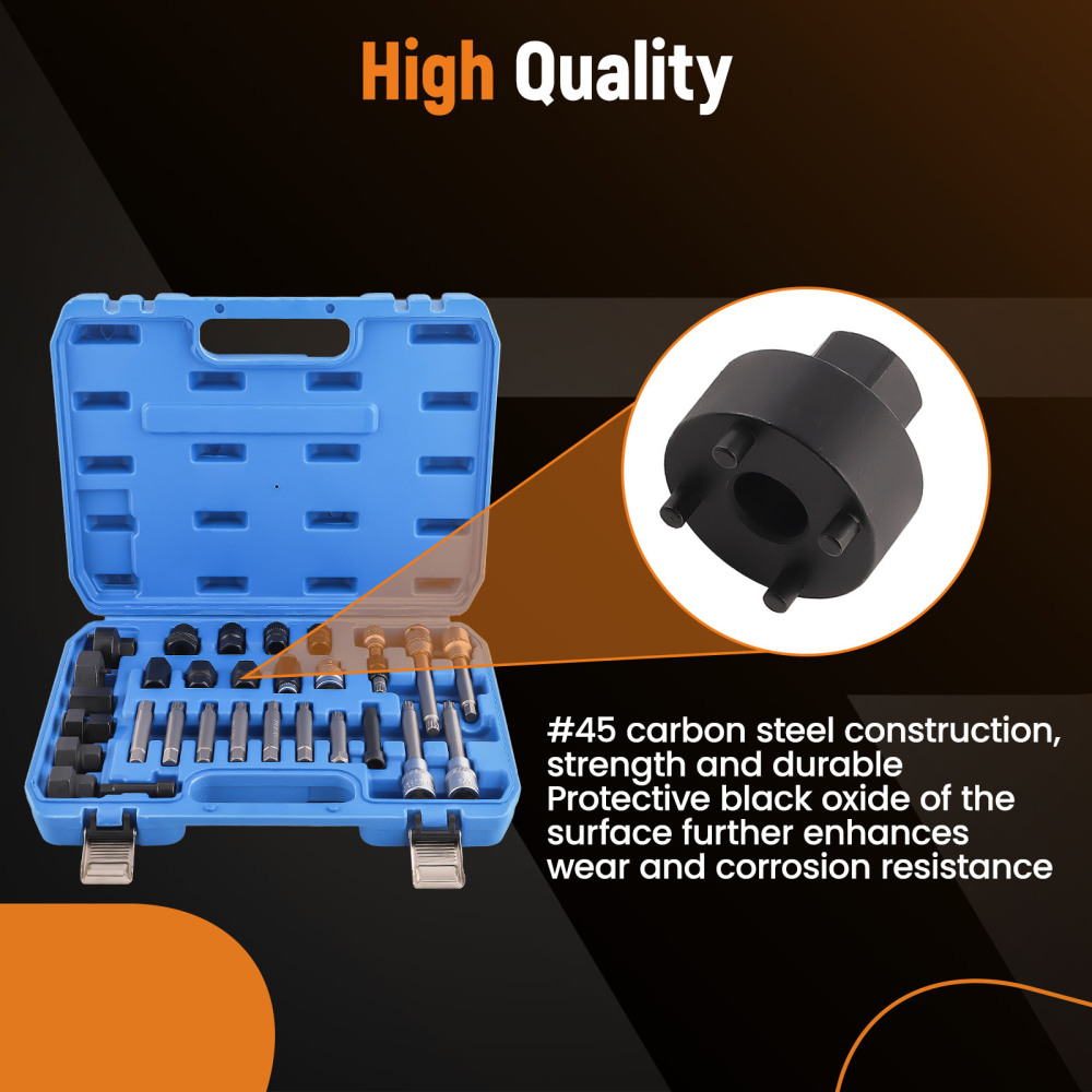 Alternator Pulley Remove Install Tool Kit Freewheel Pulley Remover Universal