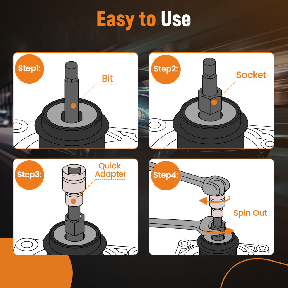 Alternator Pulley Remove Install Tool Kit Freewheel Pulley Remover Universal