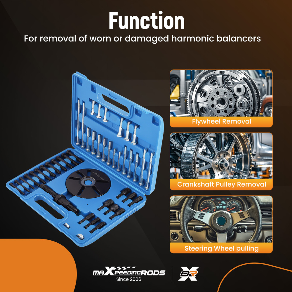 Harmonic Balancer Puller RemovalInstall Tool Set Flywheel Crankshaft Kit New