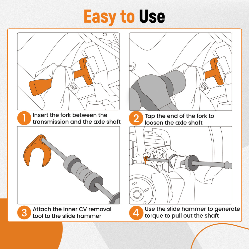 Front Wheel Drive Fork Joint Shaft Inner ToolCV Axle Removal Tool Set