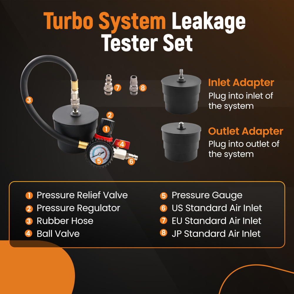 Turbo System Leakage Tester Set Turbo Boost Leak Tester Turbo System Boost Press