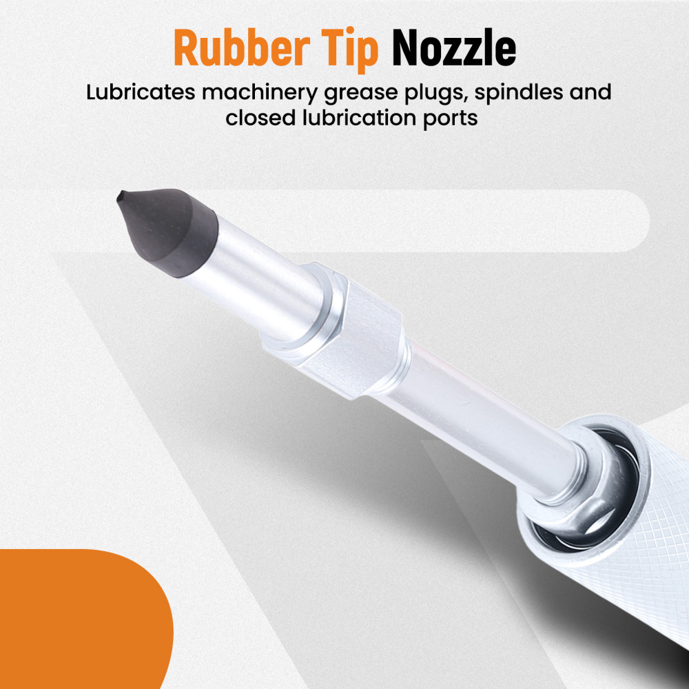 7pc Deluxe Grease Gun Fitting Kit for Auto Shop with 360°90° Swivel Couplers