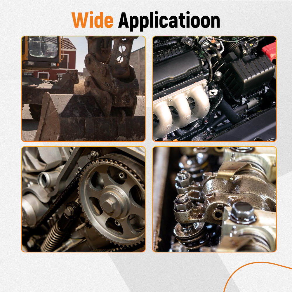 7pc Deluxe Grease Gun Fitting Kit for Auto Shop with 360°90° Swivel Couplers