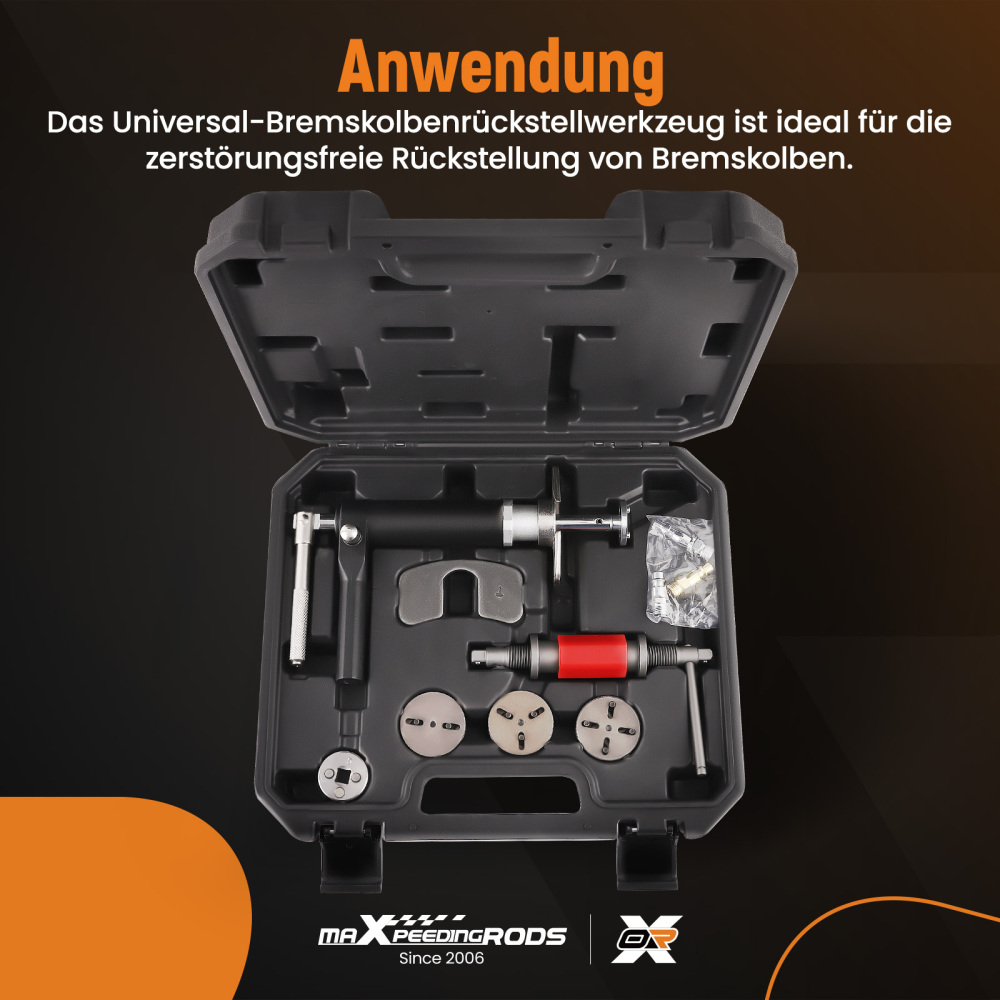 Tools Universal, tool set for resetting brake pistons, 8 x 150.2296