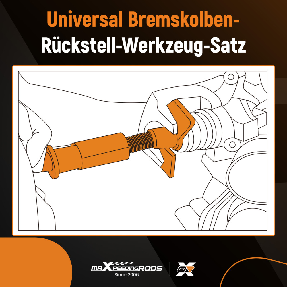 Tools Universal, tool set for resetting brake pistons, 8 x 150.2296