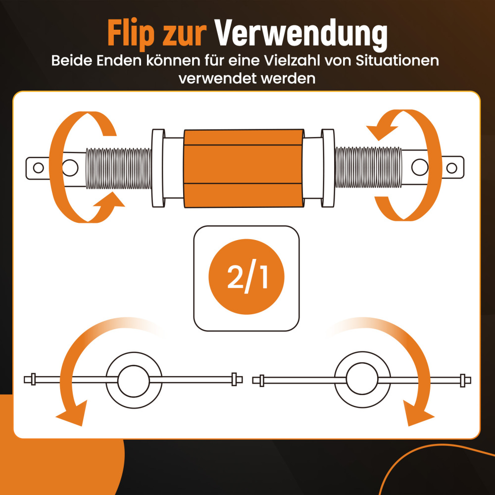 Tools Universal, tool set for resetting brake pistons, 8 x 150.2296