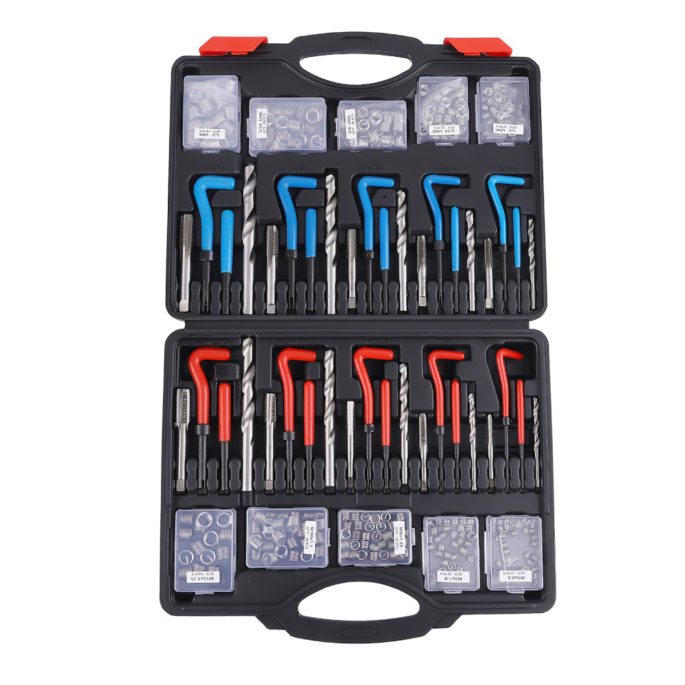 320PCS Thread Repair Kit SAE and Metric Rethreading Tool Kit M5M6M8 M10 M12